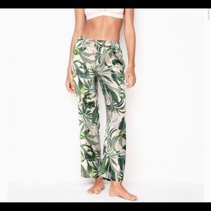 Victoria's secret champagne palm pajama 3 piece set